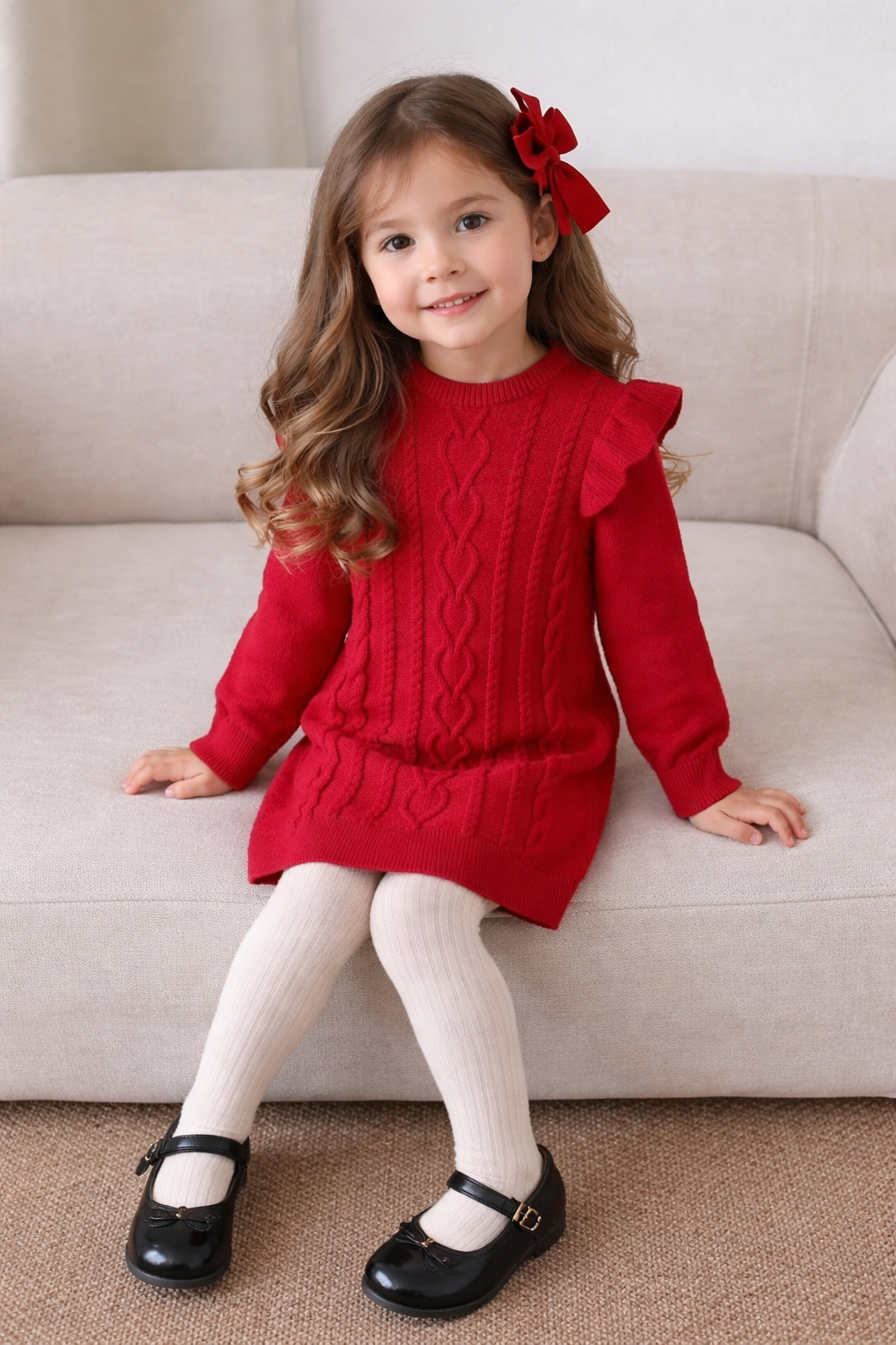 دريس احمر شتوي تريكو صوف حراري - Kenda Shop