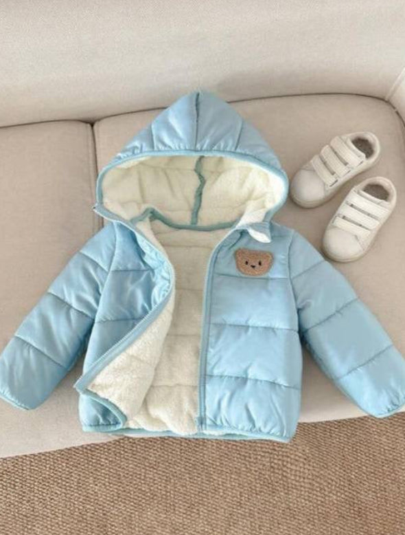 جاكيت بامب مبطن فرو حراري ستيكر دبدوب