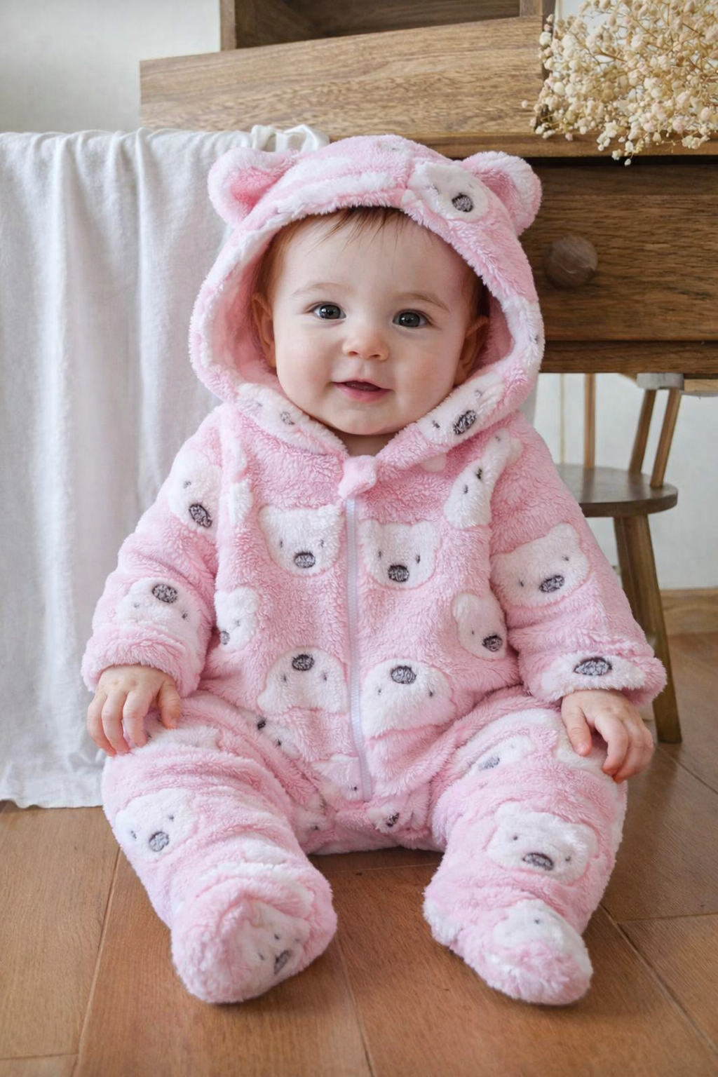 سلوبت بولار فرو حراري مبطن بناتي بتصميم دب كيوت - Kenda Shop