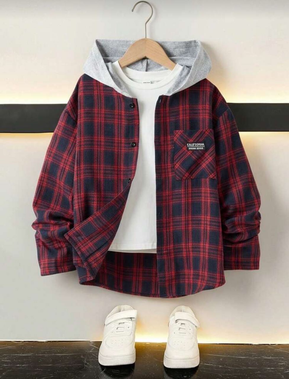 قميص أولادي كاروهات بكابيشو