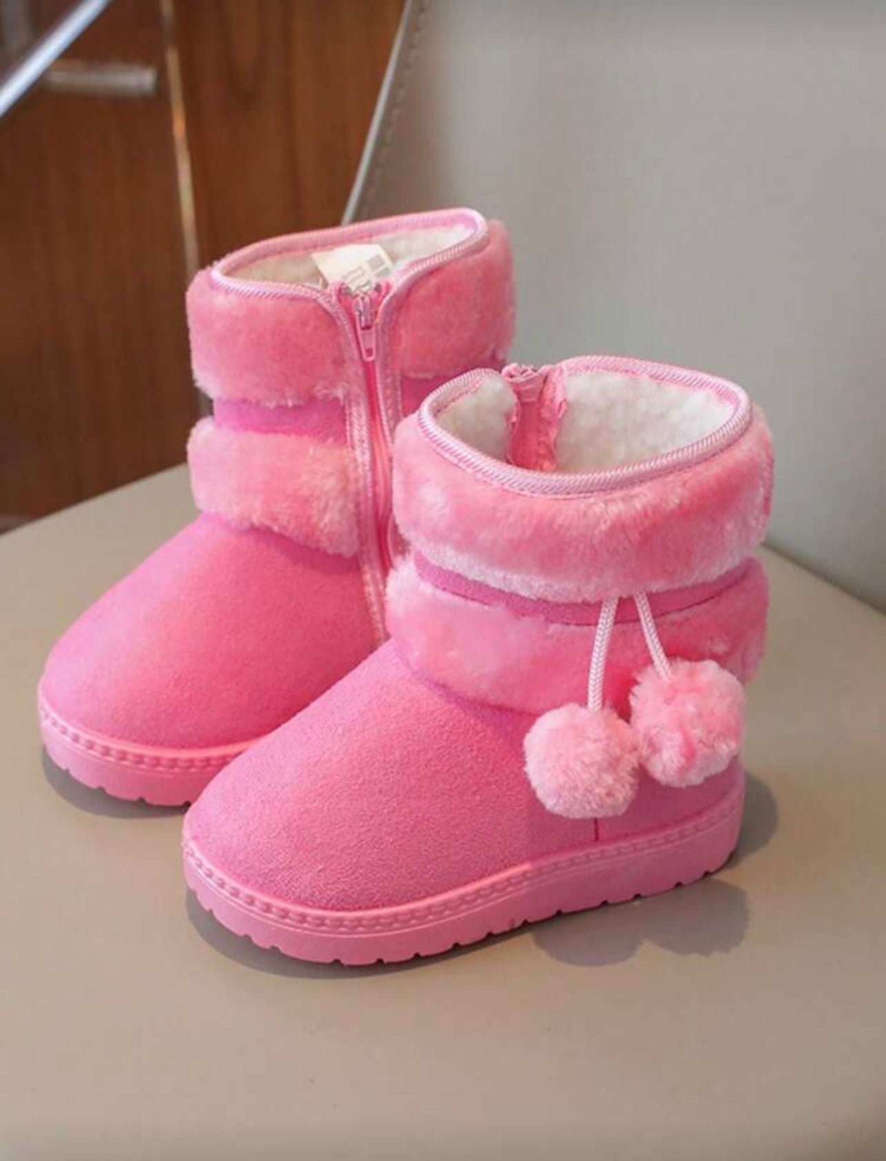 بوت شمواه و فرو بينك مبطن من الداخل فرو - Kenda Shop