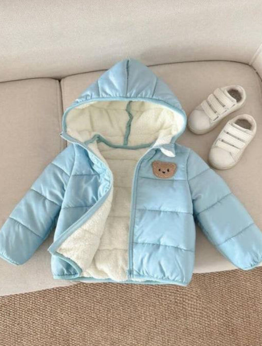 جاكيت بامب مبطن فرو حراري ستيكر دبدوب