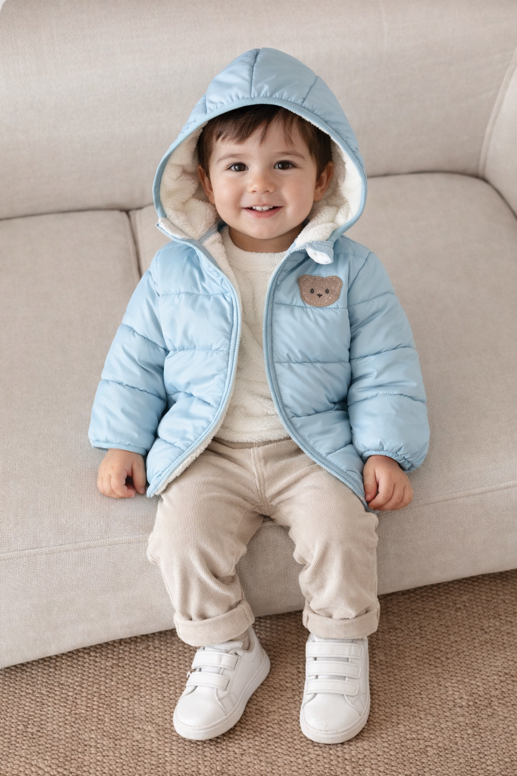 جاكيت بامب مبطن فرو حراري ستيكر دبدوب - Kenda Shop