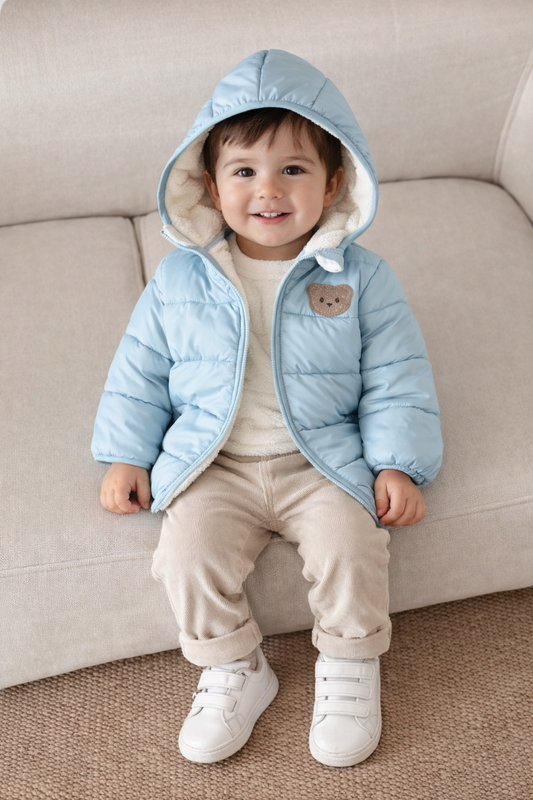 جاكيت بامب مبطن فرو حراري ستيكر دبدوب - Kenda Shop