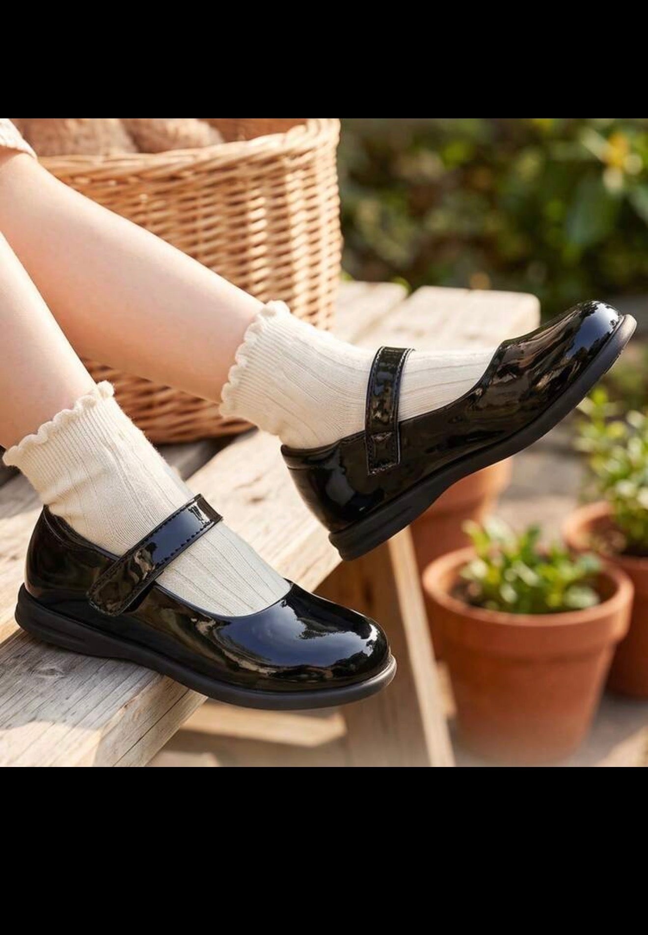 حذاء بناتي ماري جين ورنيش كلاسيك