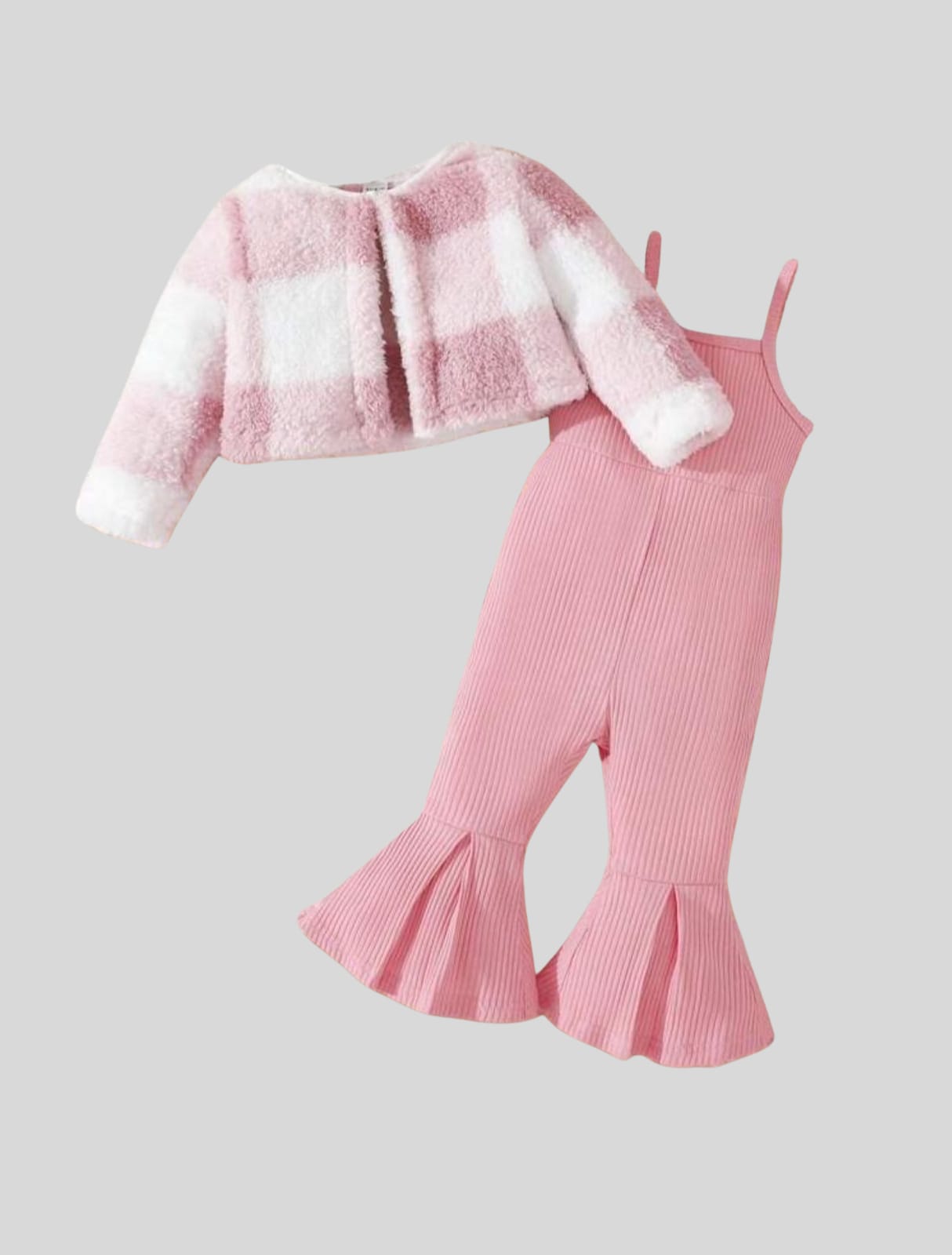 طقم بناتي شتوي قطعتين بتصميم كيوت