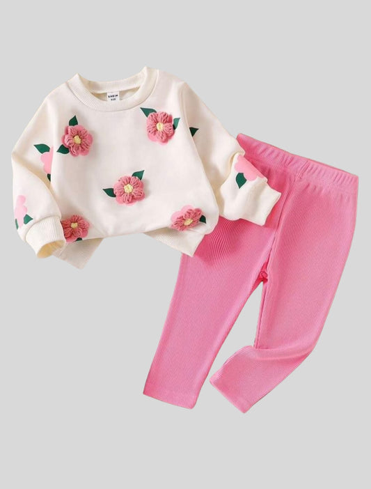 ترنج بناتي شتوي بتصميم ورود بارزة