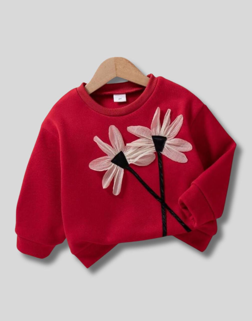 سويت شيرت ميلتون حراري احمر بورد بارز