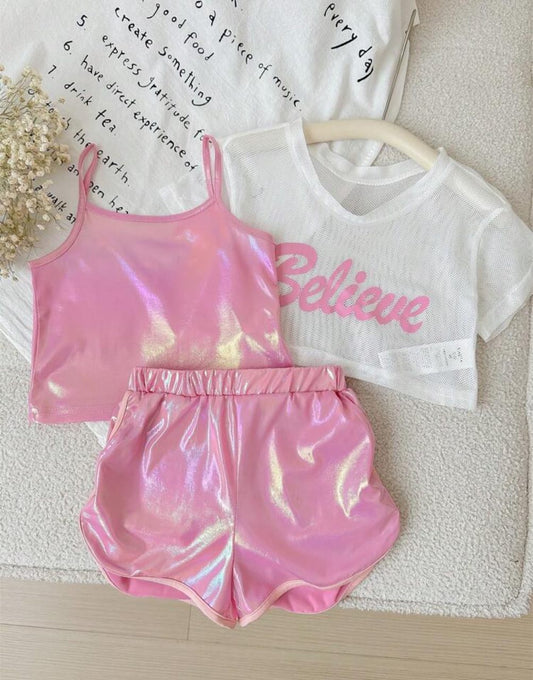 طقم بناتي 3 قطع لامع - Kenda Shop