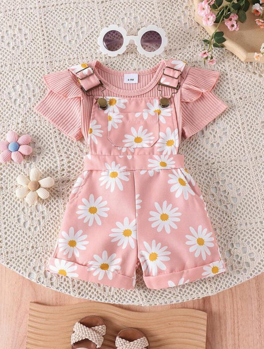 طقم سالوبيت بناتي قطعتين ازهار الربيع - Kenda Shop